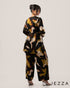 Printed Polyester Peplum Top & Pant Set 59302